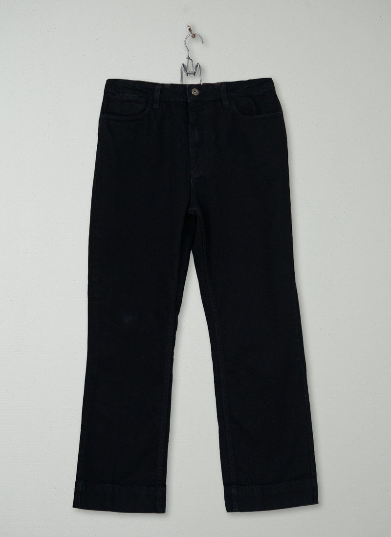 Reworn Denim Slim Trousers Size 10 (1545) | Black