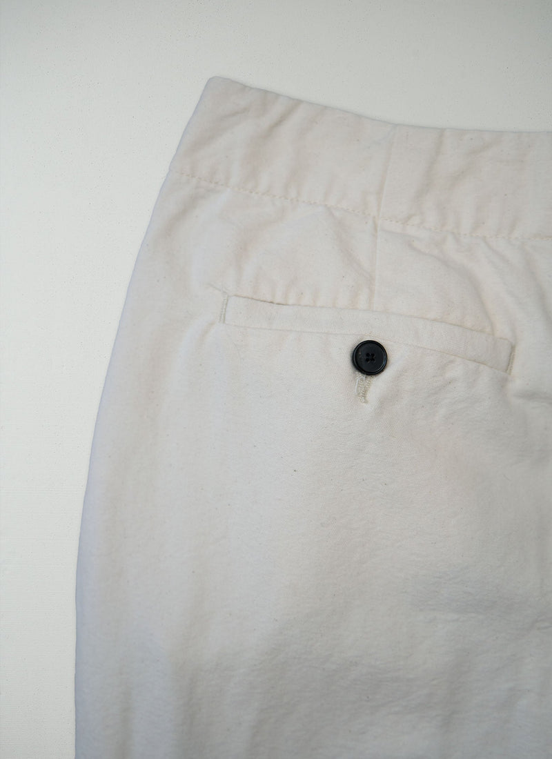 Reworn Cotton Twill Trousers Size 12 (1471) | Natural