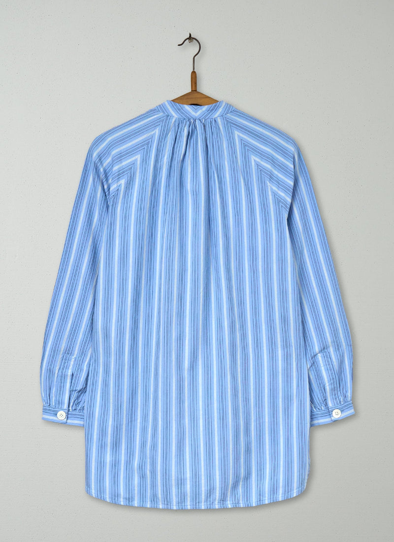 Reworn Tie Neck Stripe Shirt Size 6 (767) | Multi