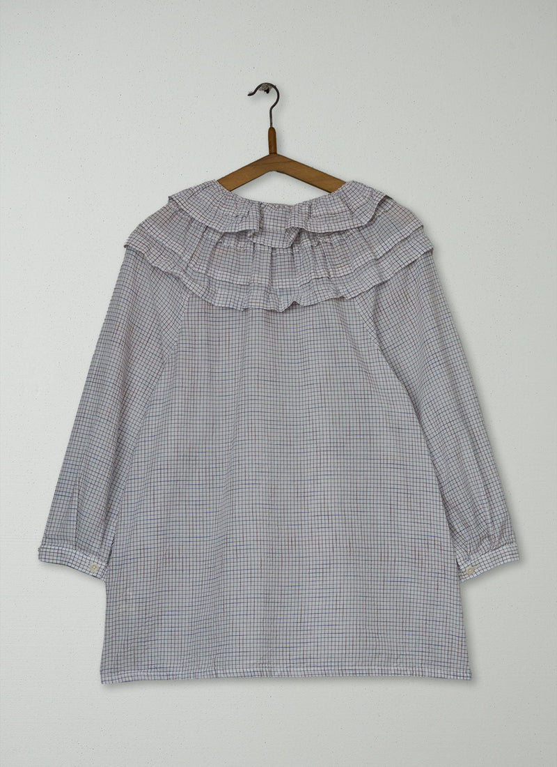 Reworn Ruffled Collar Shirt Size XL (1003) | Multi