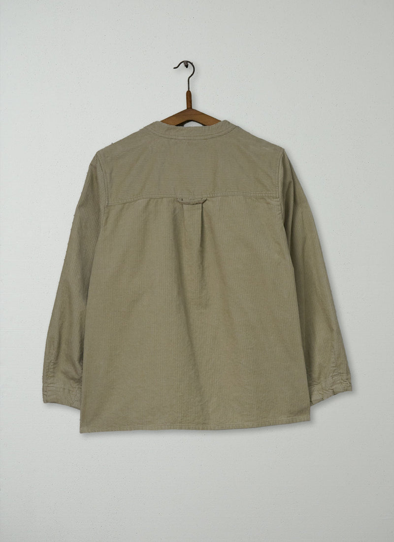 Reworn Organic Cord Shirt Size M (1094) | Stone