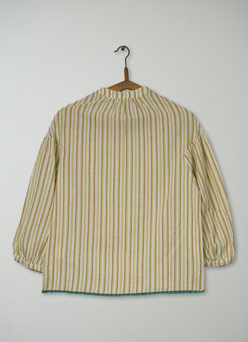 Reworn Stripe Hand Woven Shirt Size XXS (1099) | Multi