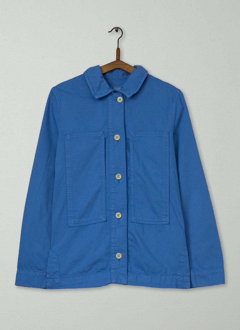 Reworn Garment Dyed Denim Shirt Size 6 (1157) | Blue