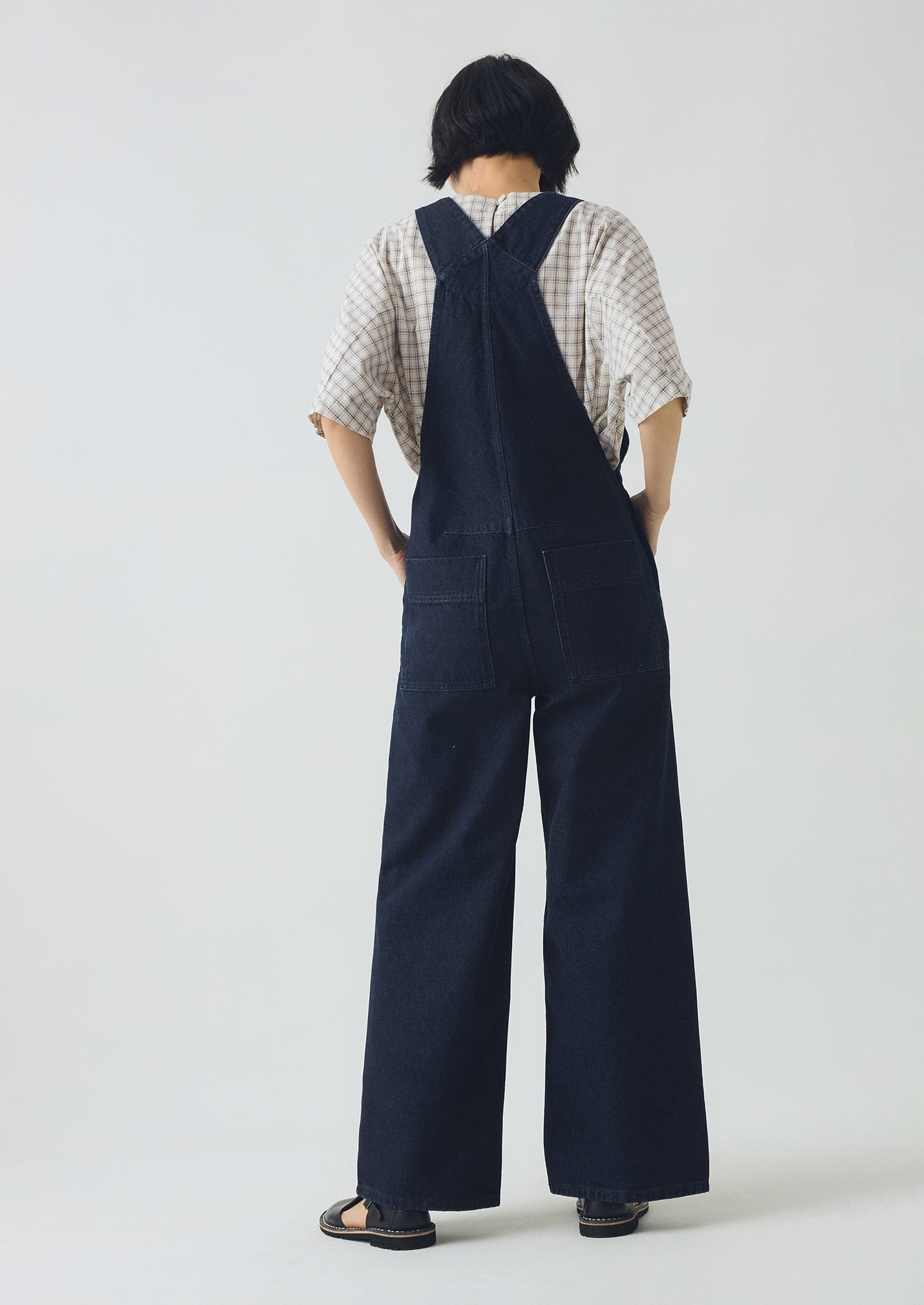 Patch Pocket Denim Dungarees | Indigo