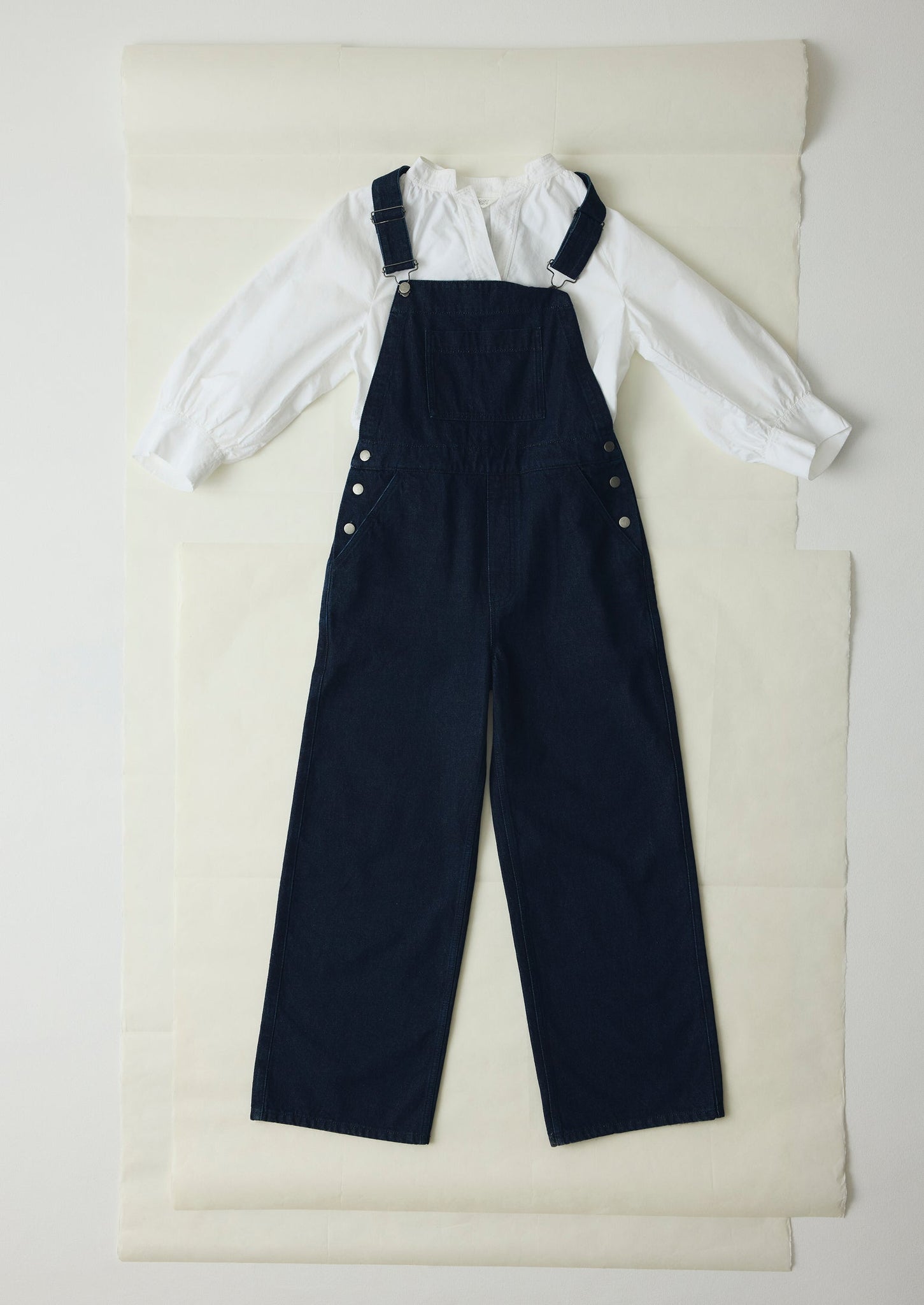 Patch Pocket Denim Dungarees | Indigo