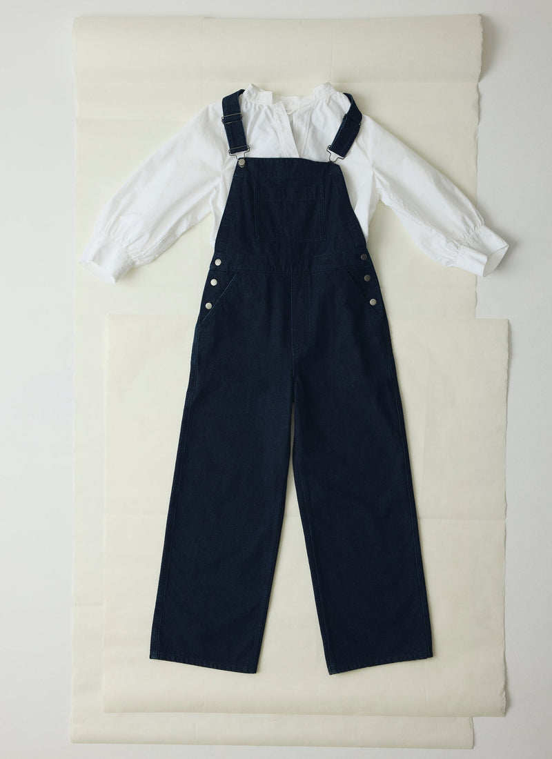 Patch Pocket Denim Dungarees | Indigo