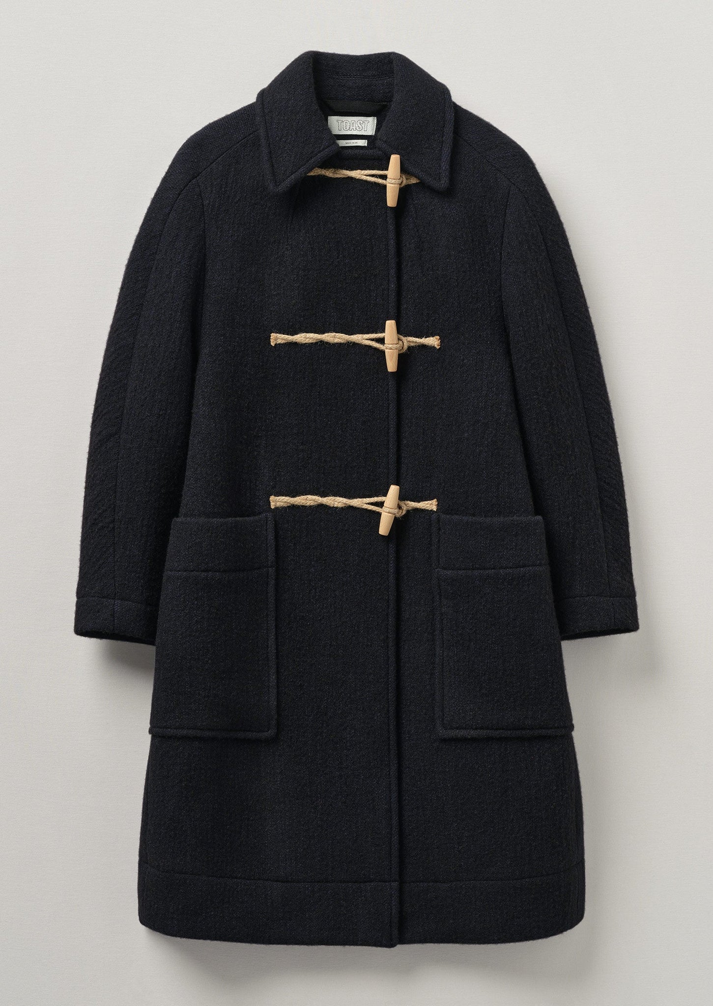 Textured Duffle Coat | Indigo