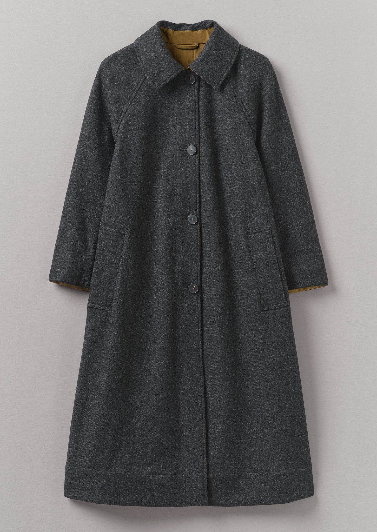 Reversible Cotton Wool Coat | Golden Sand