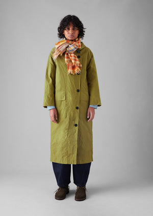 Hooded Waxed Cotton Parka | Seaweed