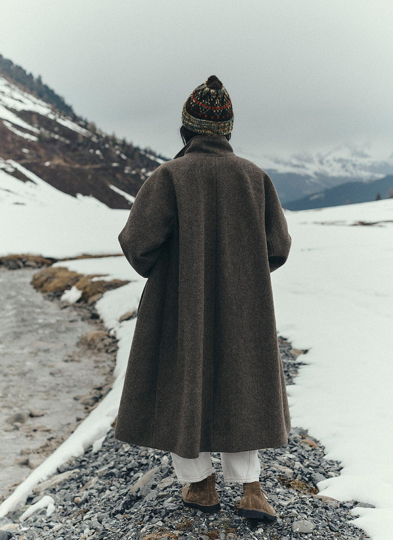 Boiled Wool Cocoon Coat | Mole