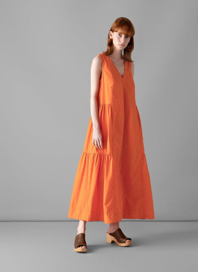 Tiered Cotton Poplin Dress | May Pole