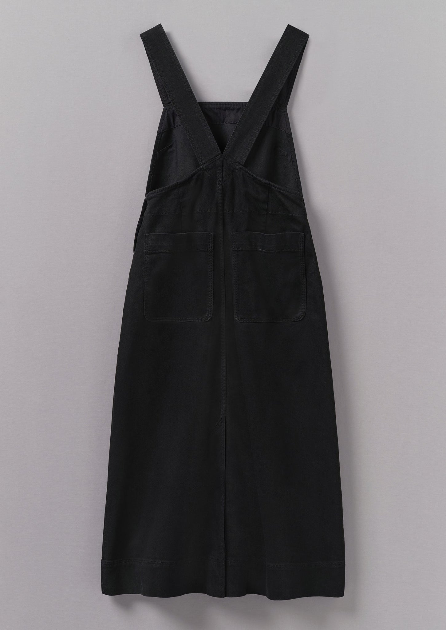 Denim Pinafore Dress | Black