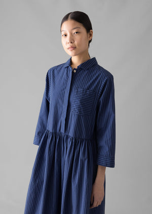 Stripe Poplin Shirt Dress | Blue Tourmaline