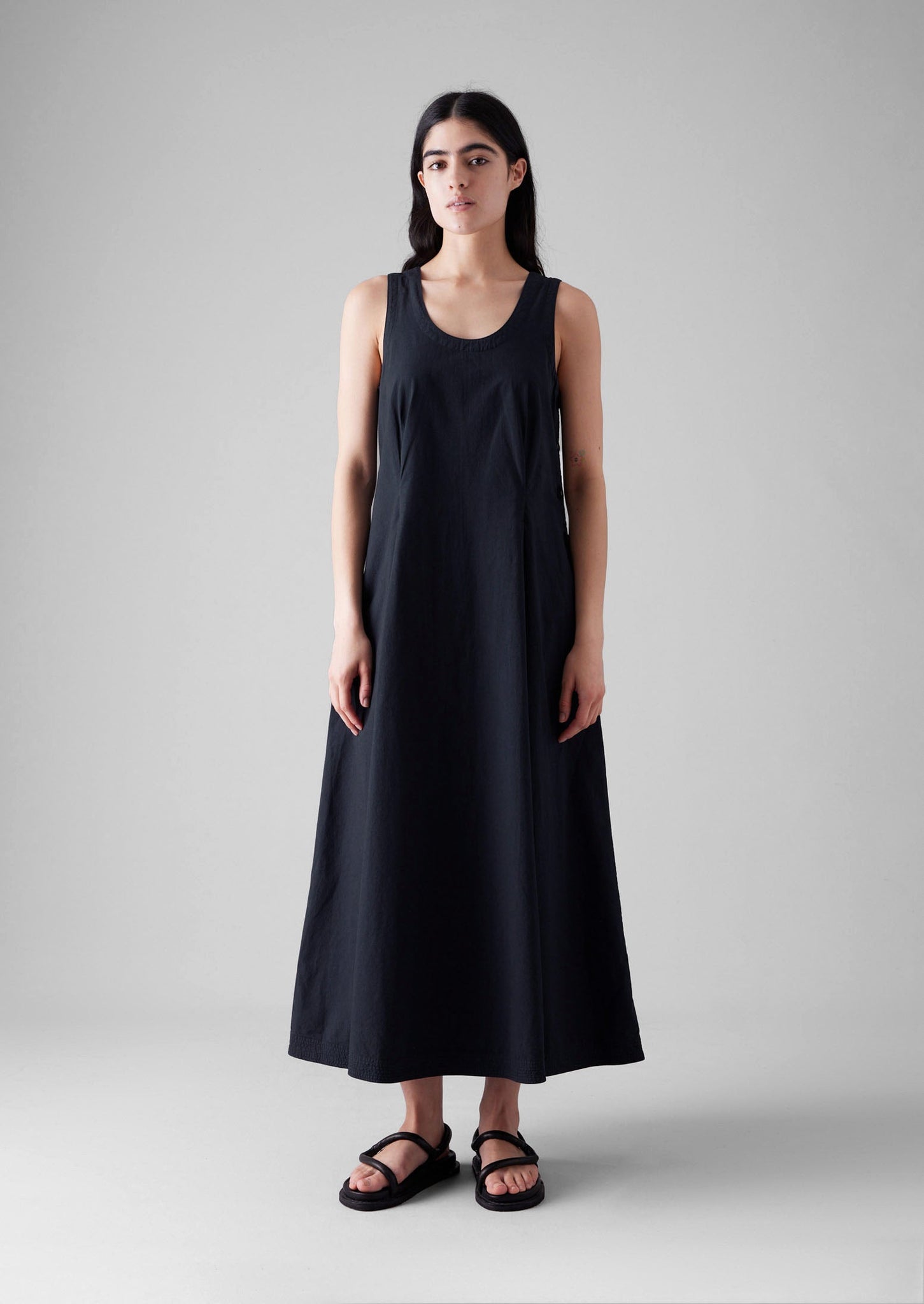 Cotton Poplin Sun Dress | Raven Blue