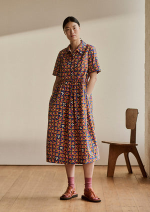 Selma Cotton Shirt Dress | Bluebird