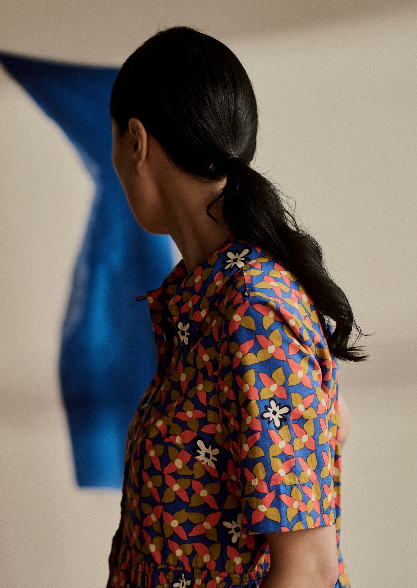 Selma Cotton Shirt Dress | Bluebird