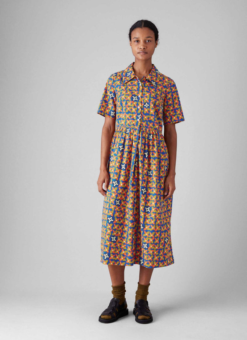Selma Cotton Shirt Dress | Bluebird