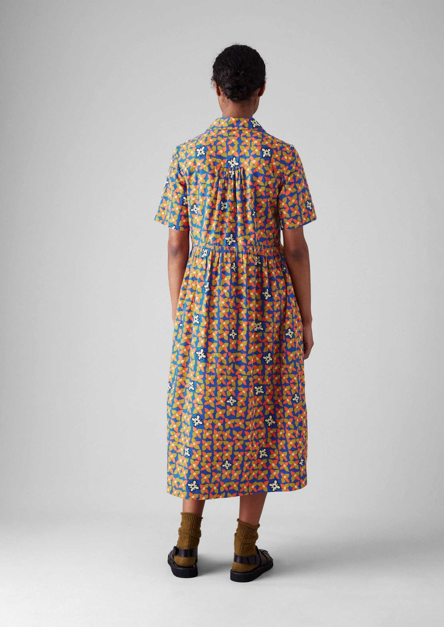 Selma Cotton Shirt Dress | Bluebird