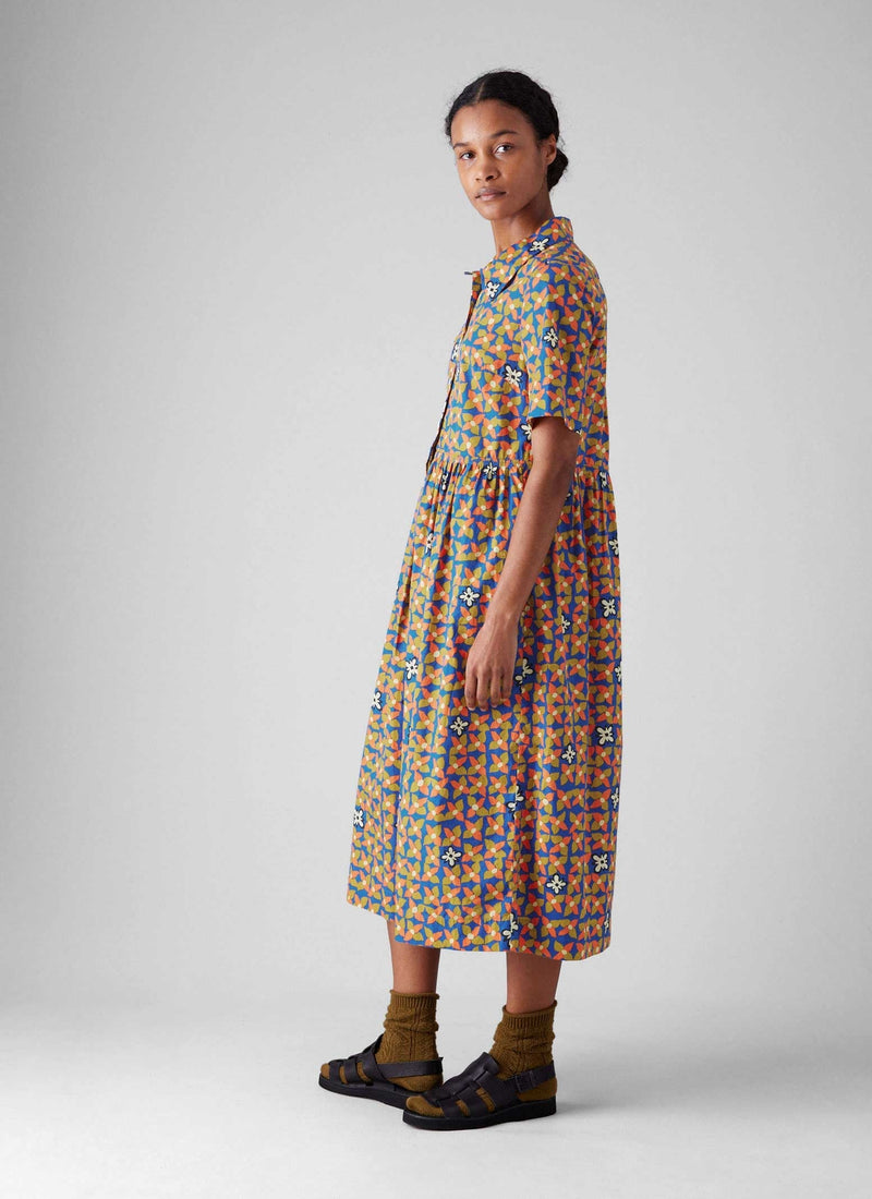 Selma Cotton Shirt Dress | Bluebird