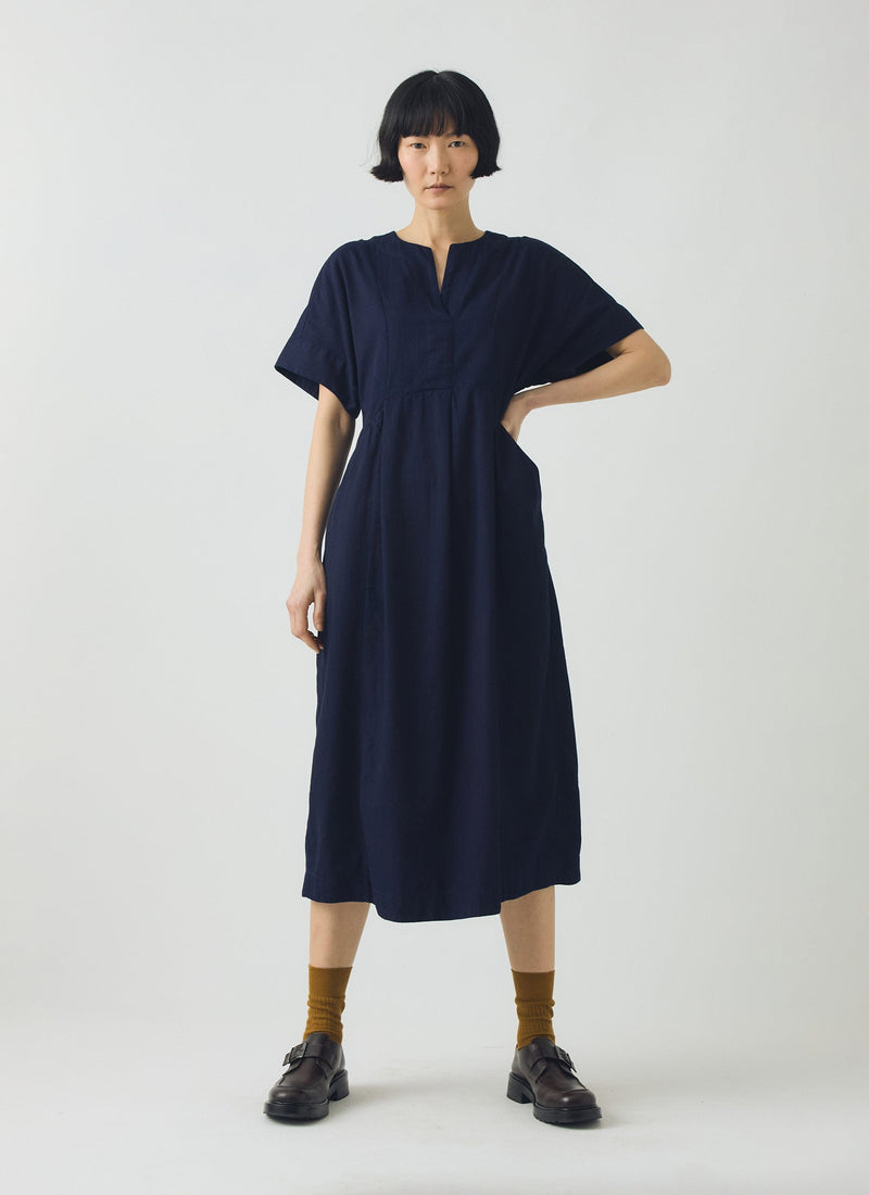 Bryn Twill Dress | Indigo
