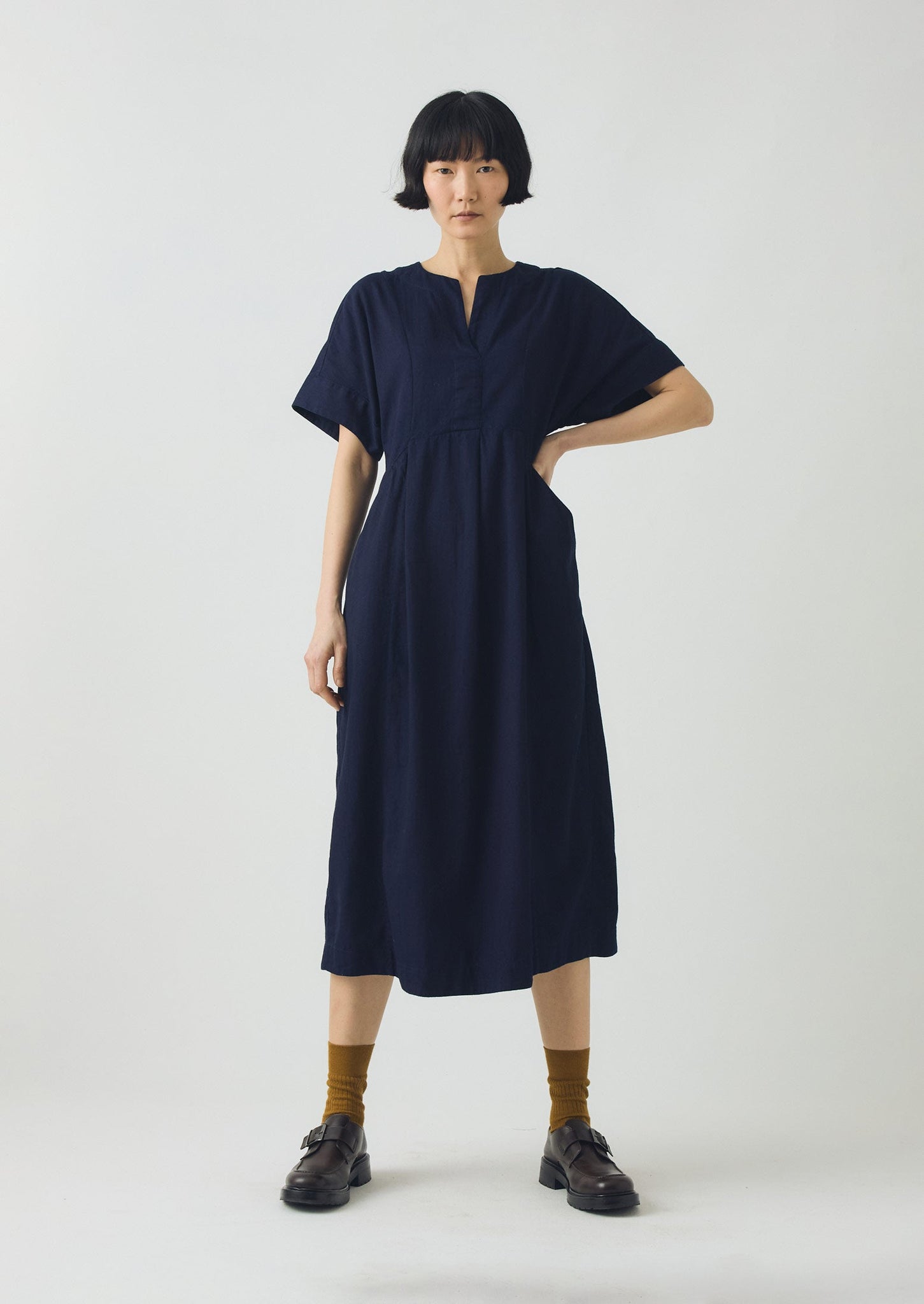 Bryn Twill Dress | Indigo
