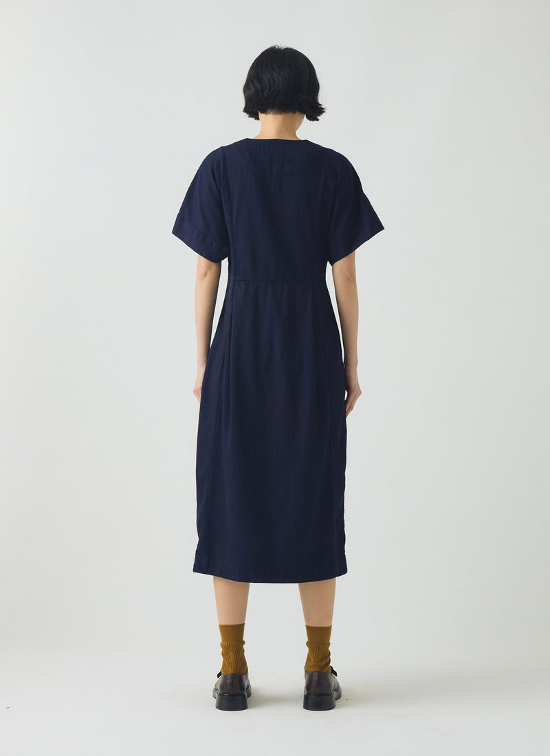 Bryn Twill Dress | Indigo