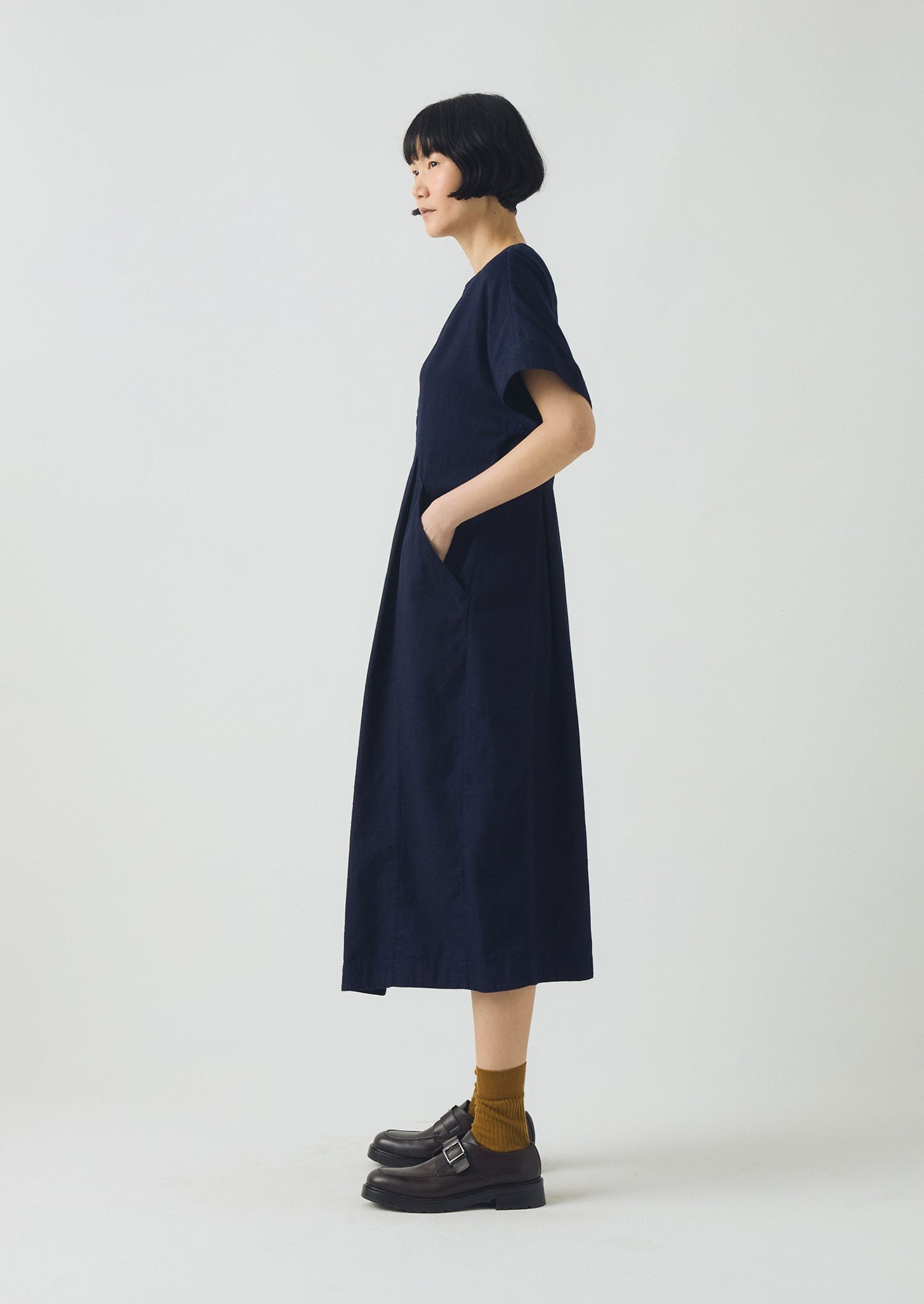 Bryn Twill Dress | Indigo