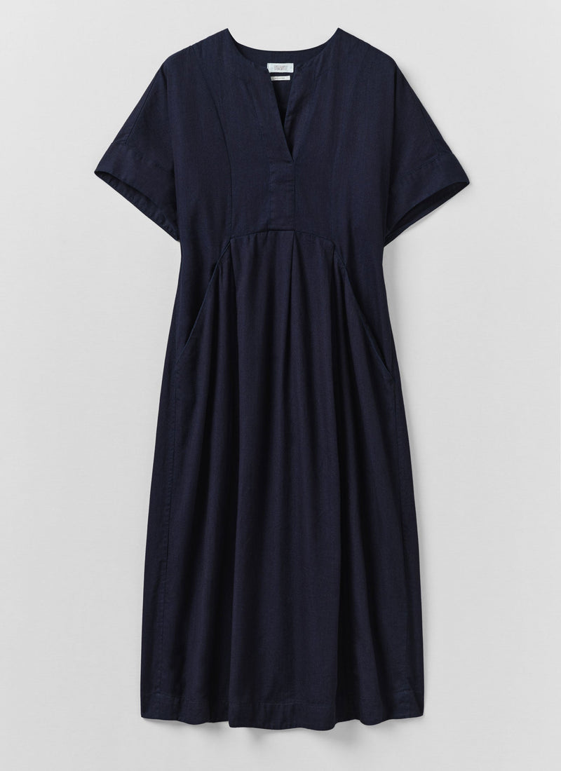 Bryn Twill Dress | Indigo