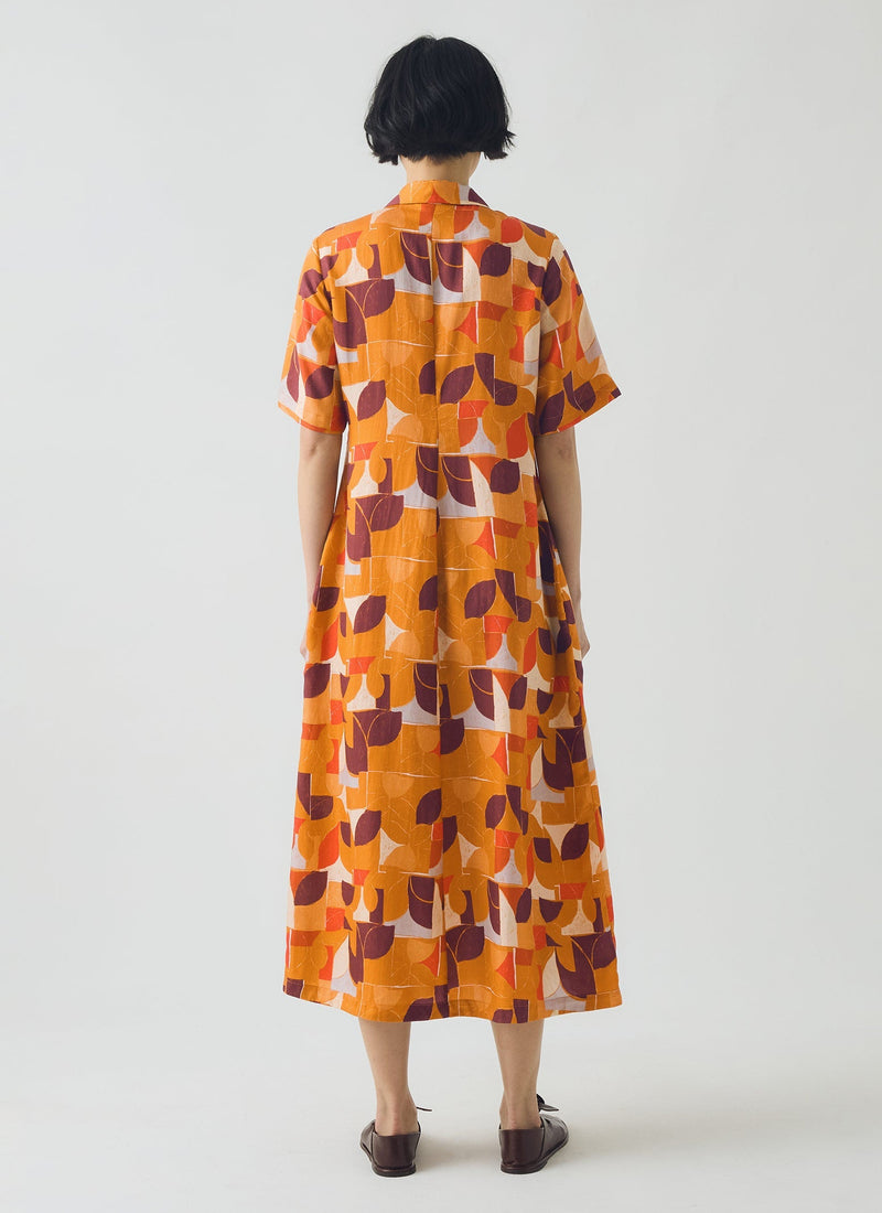 Paintbox Print Fluid Shirt Dress | Ginger