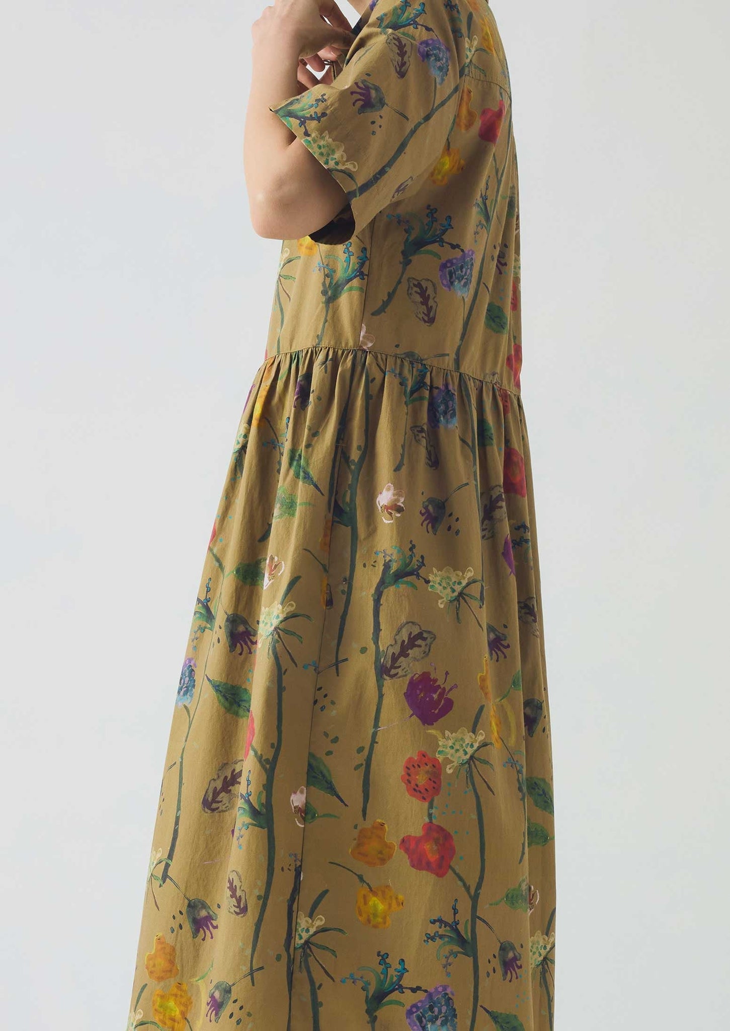 Archivist Floral Print Cotton Shirt Dress | Cumin