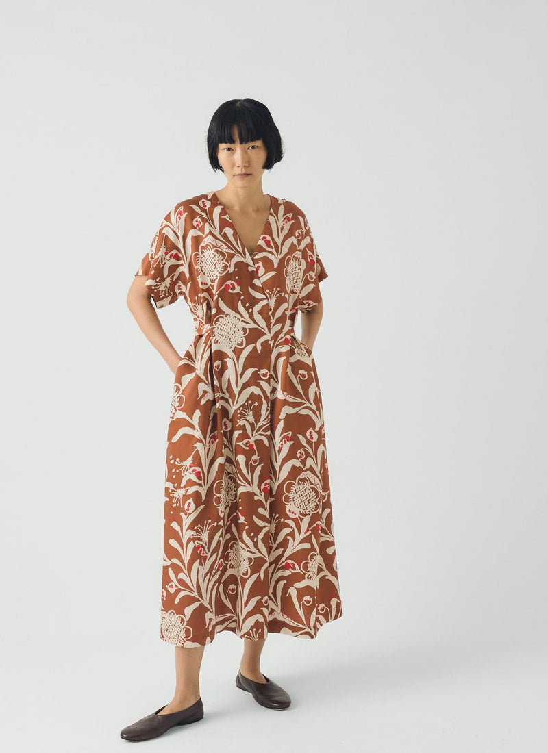 Crockery Print Dress | Cinnamon