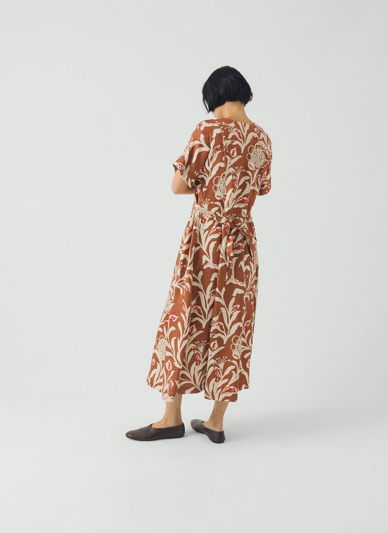 Crockery Print Dress | Cinnamon