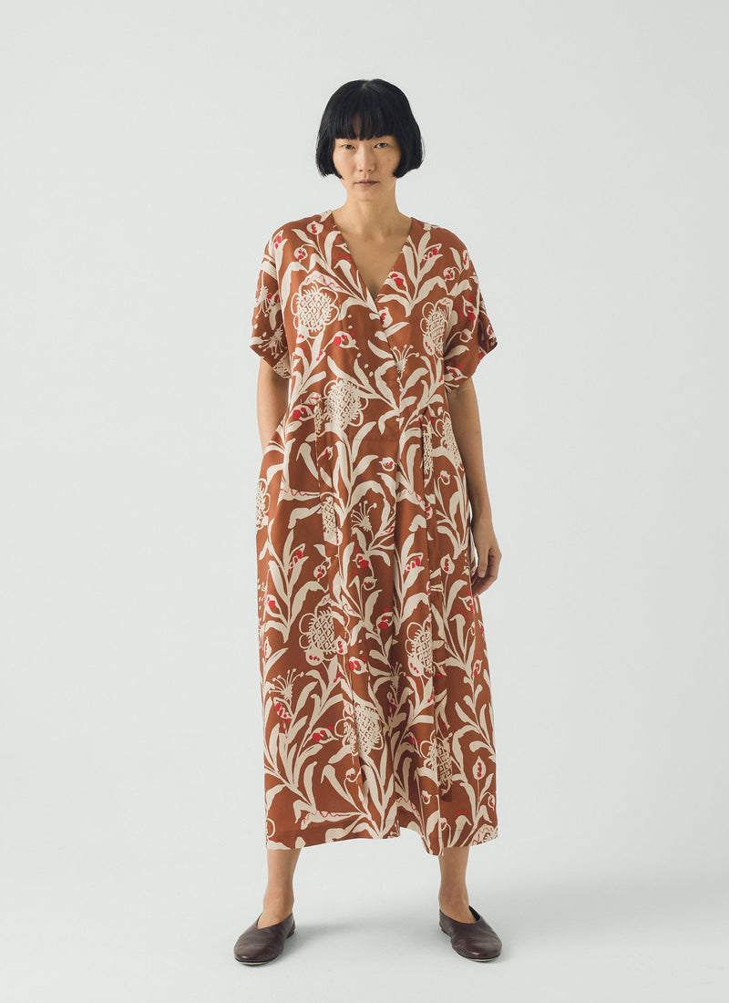 Crockery Print Dress | Cinnamon