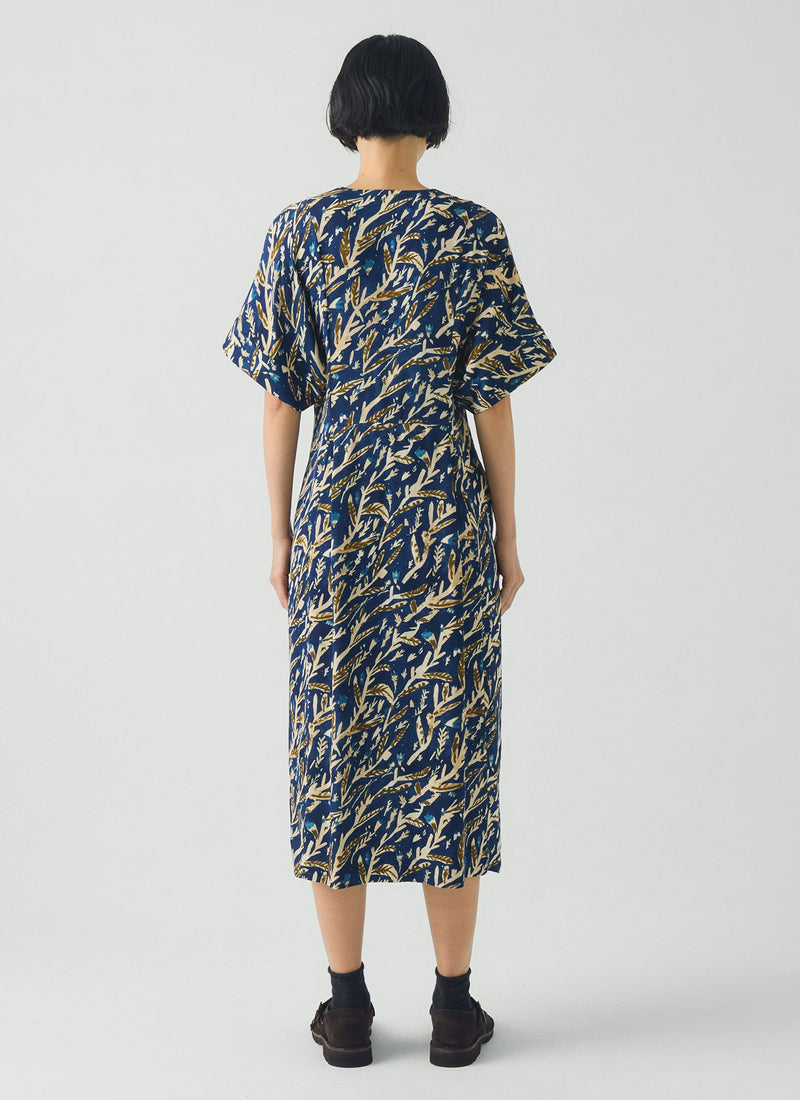 Bryn Herb Print Dress | Brilliant Blue