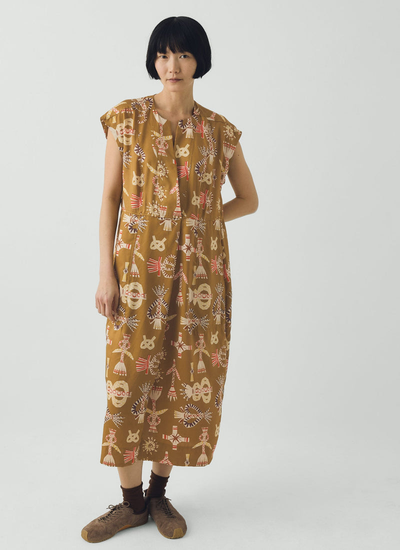Corn Dolly Twill Dress | Ochre