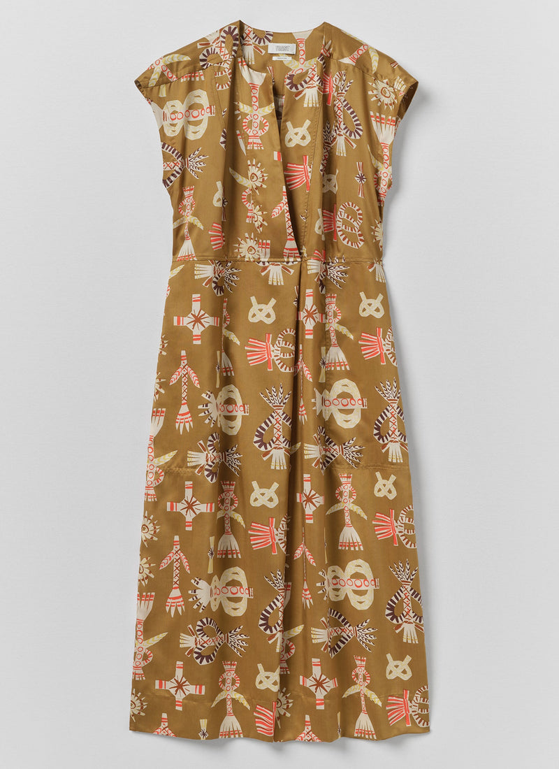 Corn Dolly Twill Dress | Ochre