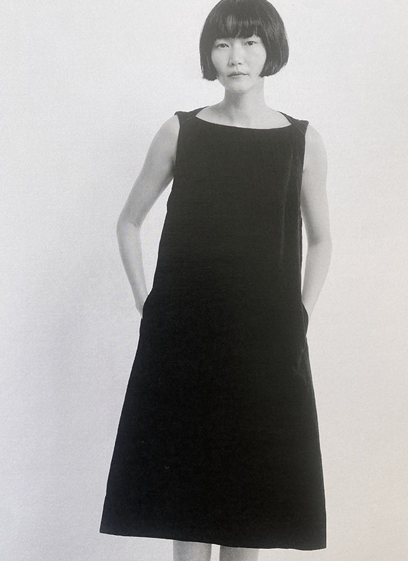 Sculpted Denim Pinafore Dress | Carbon Black