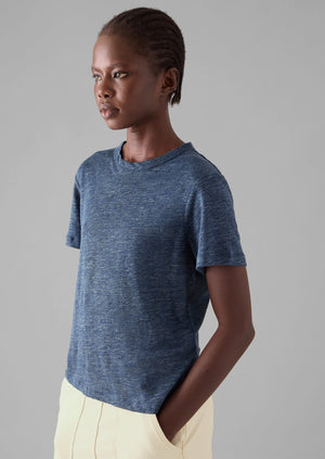 Linen Boy Tee | Blue Melange