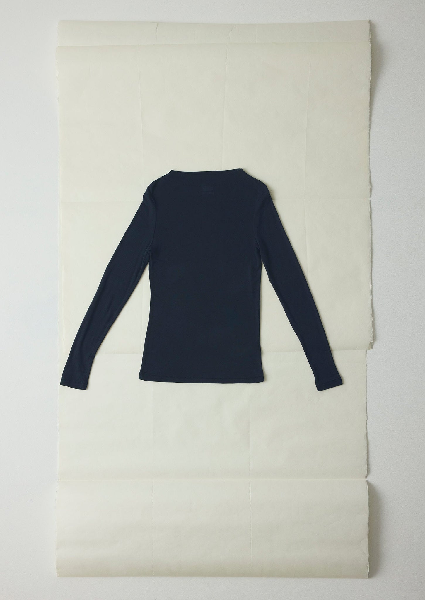 Aster High Neck Wool Lyocell Tee | Ink