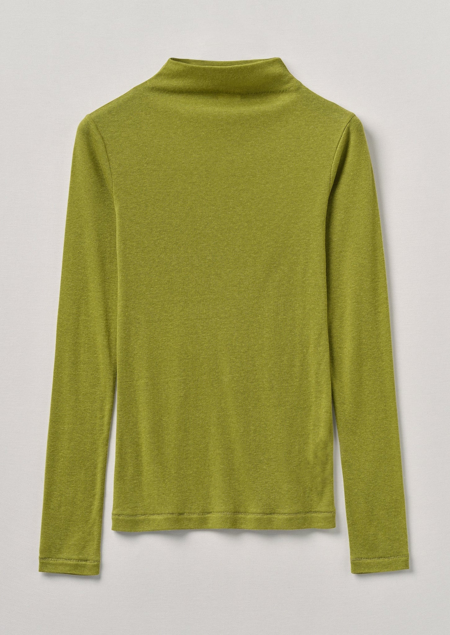 Aster High Neck Wool Lyocell Tee | Pea