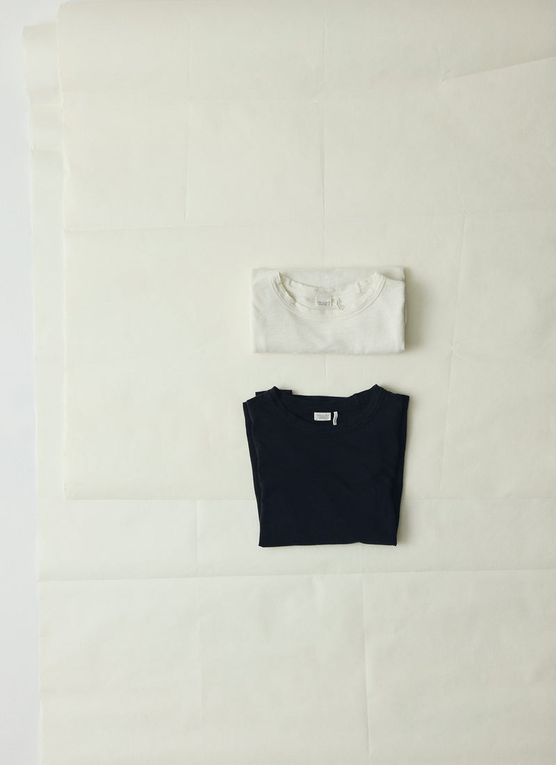 Cleo Garment Dyed Cotton Tee | Chalk