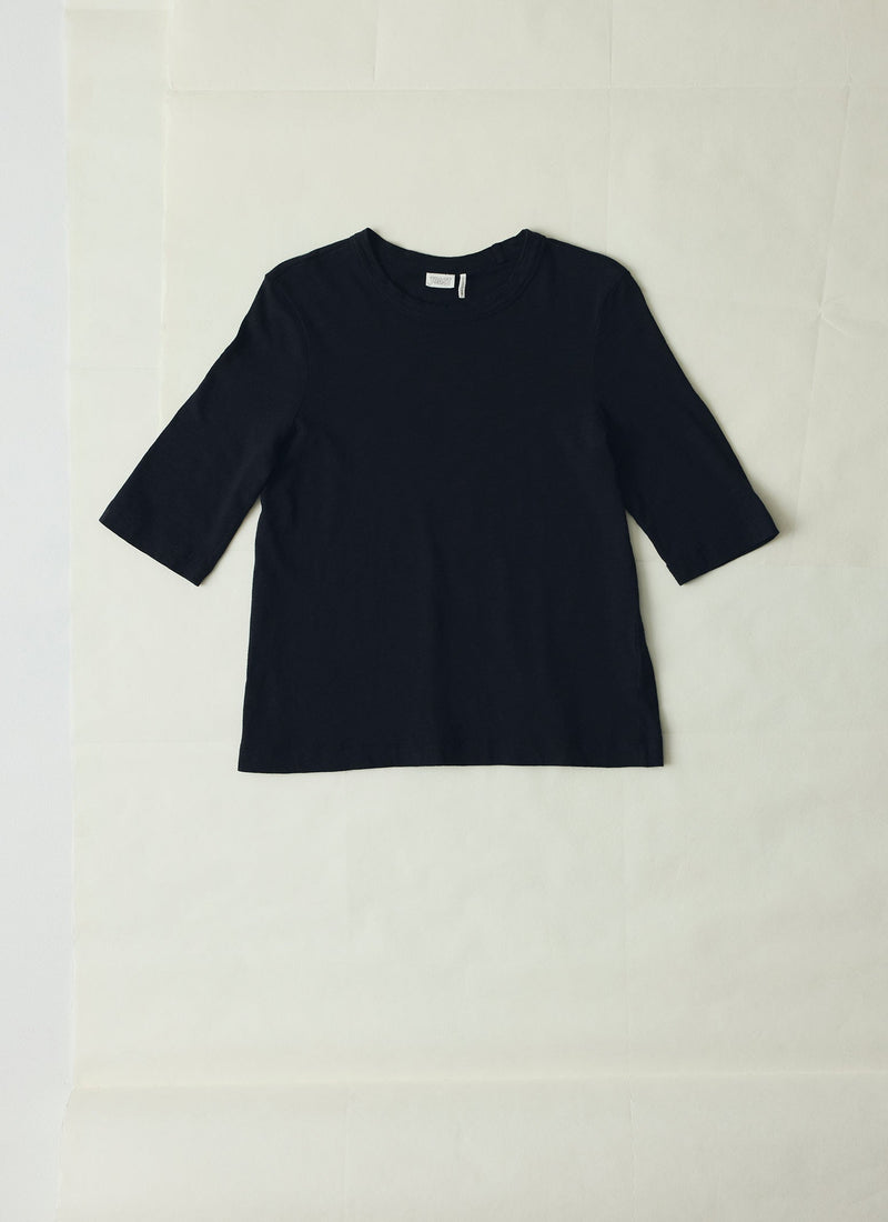 Cleo Garment Dyed Cotton Tee | Carbon Black