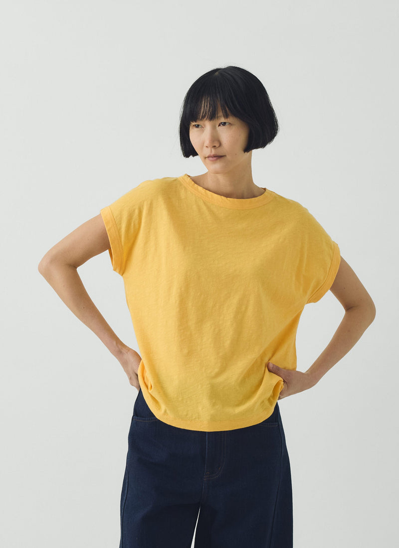 Alda Cotton Easy Tee | Papaya