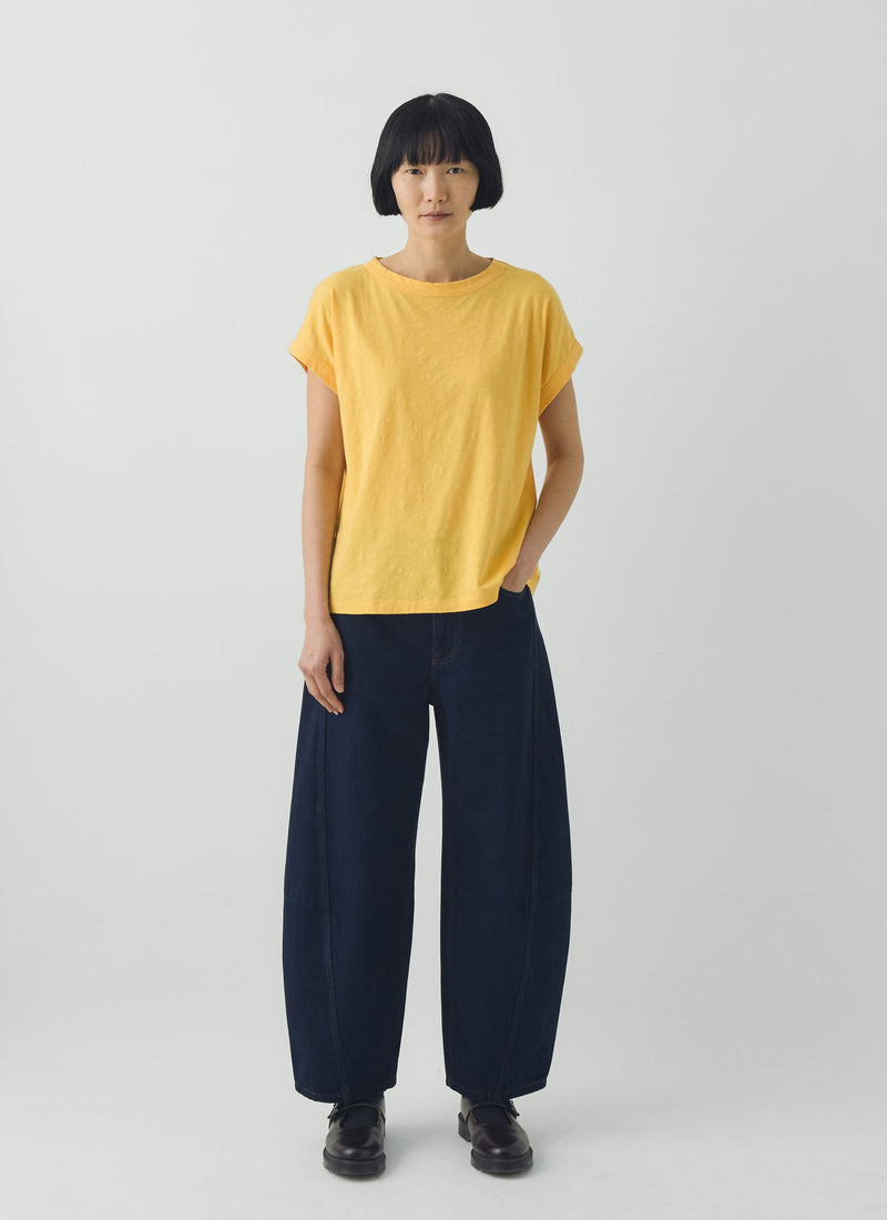 Alda Cotton Easy Tee | Papaya