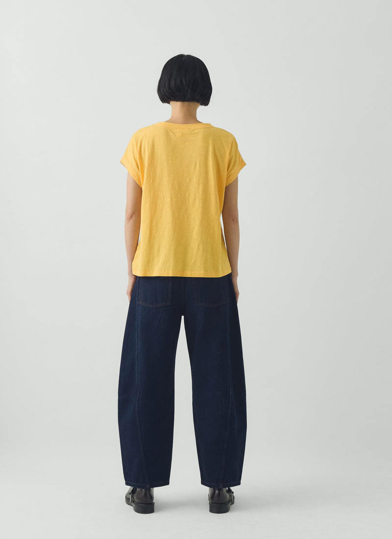Alda Cotton Easy Tee | Papaya