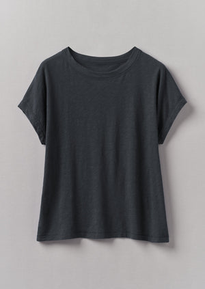 Alda Organic Cotton Easy Tee | Coal