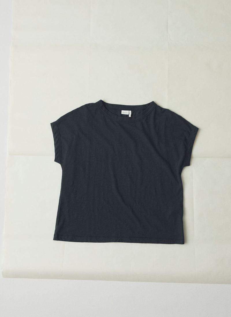 Alda Cotton Easy Tee | Coal