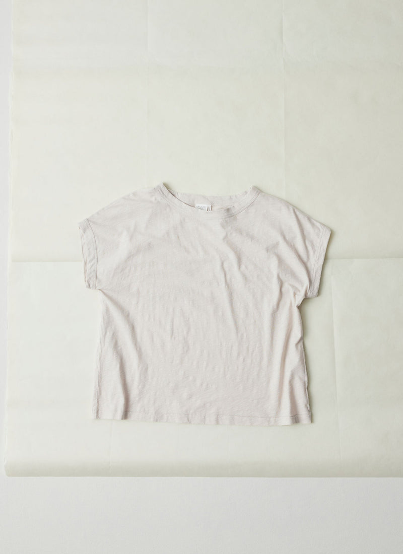 Alda Cotton Easy Tee | Pebble
