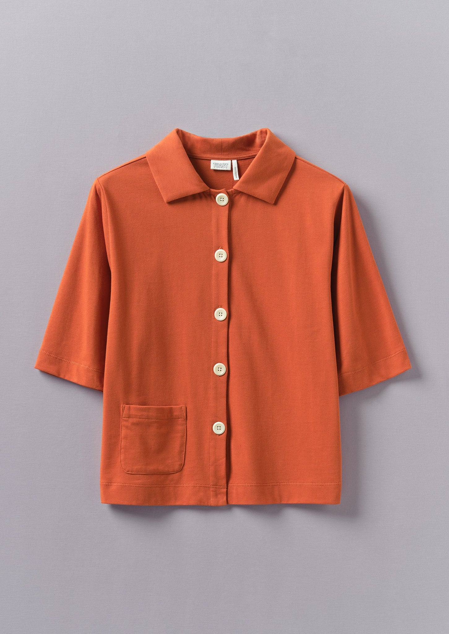 Dry Organic Cotton Jersey Shirt | Russet Orange