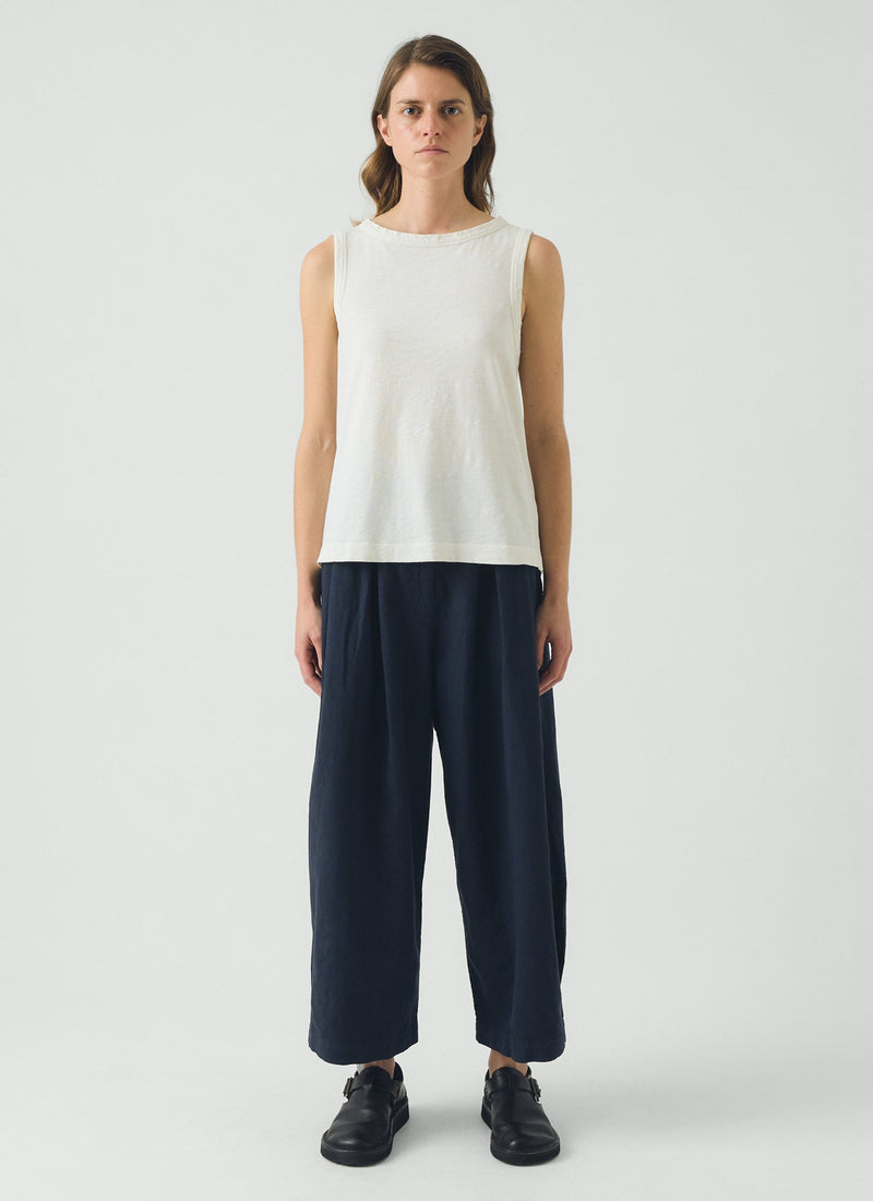 Sian Garment Dyed Cotton Tank Top | Chalk